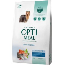 Optimeal Mini Adult Salmon 4 кг сухой корм для собак миниатюрных пород с лососем
