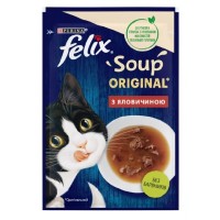 Влажный корм для кошек Felix Soup с говядиной 30*48 г