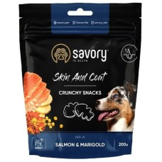 Ласощі Savory Skin and Coat зі здоров'я шкіри та вовни, лосось для собак 200 г (31355)