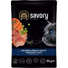 Вологий корм Savory Salmon для кішок, лосось у соусі 85 г