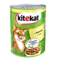 Kitekat консервы с курицей в соусе 400 г