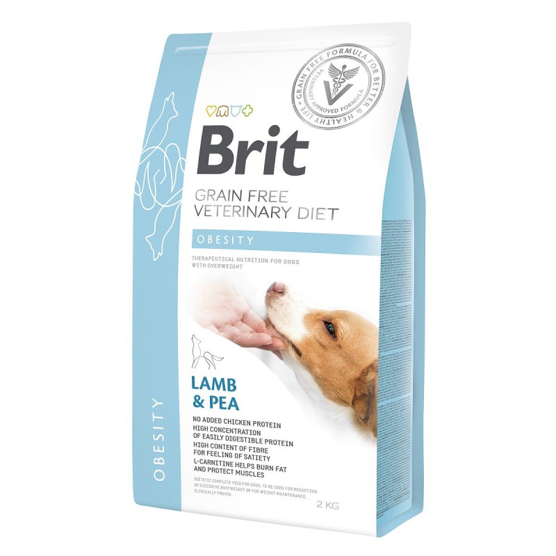 Brit VD Obesity Dog 2 кг сухий корм для собак з ягням та горохом
