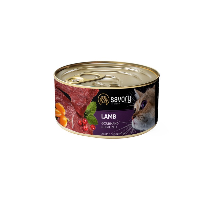Savory Sterilised Lamb для стерилізованих кішок з ягням 100 г