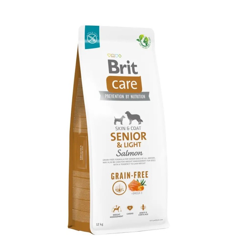 Brit Care Grain Free Senior & Light Salmon 1 кг сухий корм для собак з лососем