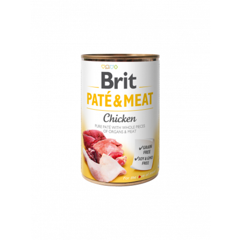 Brit Pate Meat Dog 400 г для собак паштет із куркою