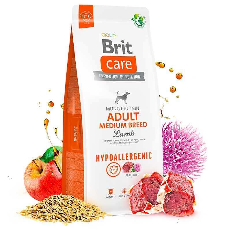Brit Care Medium Hypoallergenic Breed Lamb 3 кг сухой корм для собак с ягненком