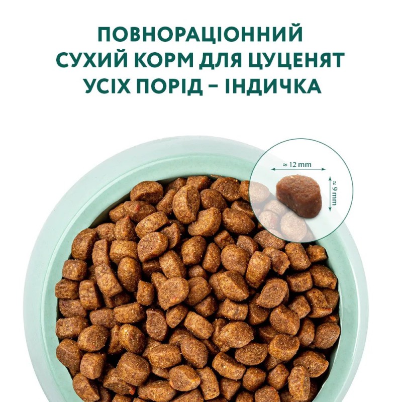 Optimeal Puppies 1.5 кг сухий корм для щенят з індичкою