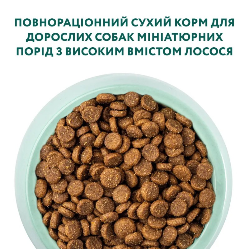 Optimeal Mini Adult 1.5 кг сухий корм для собак мініатюрних порід із лососем