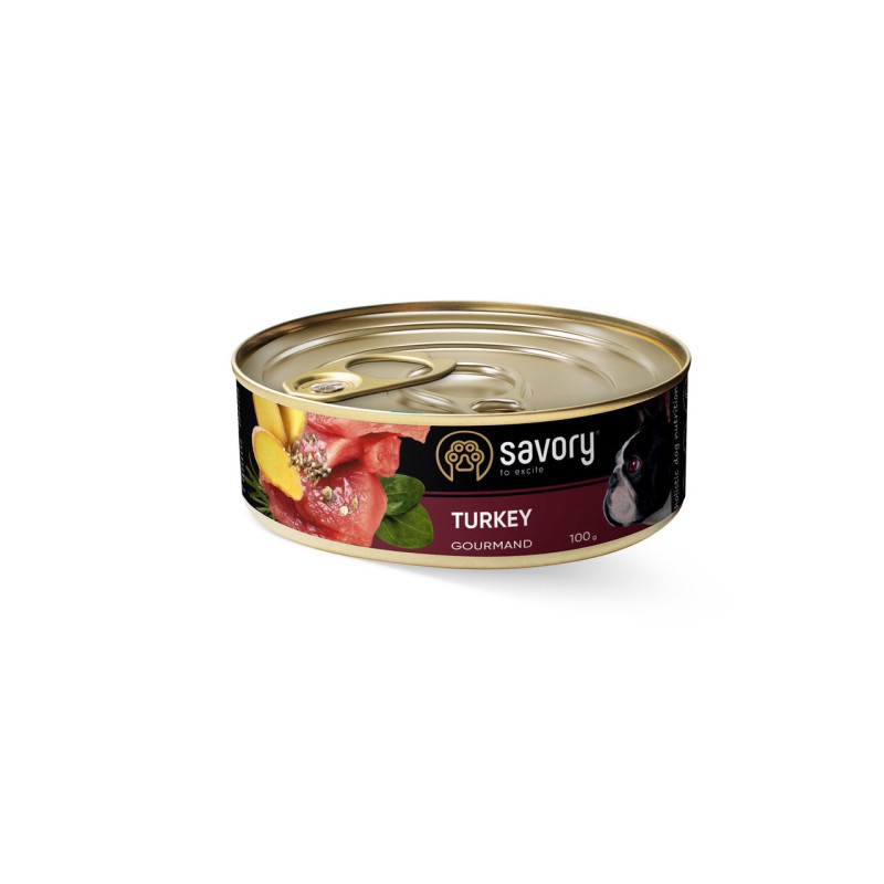 Savory Dog Gourmand Turkey для собак з індичкою 100 г