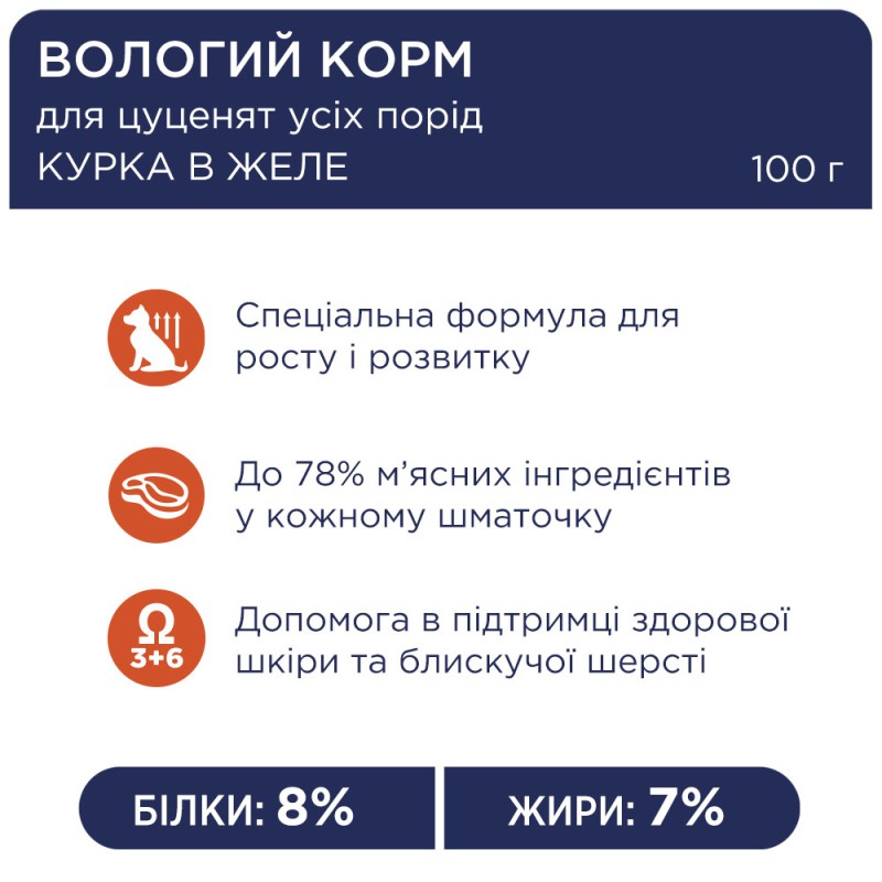Клуб 4 Лапи Premium Puppies Chicken 24х100 г з куркою в желе для цуценят