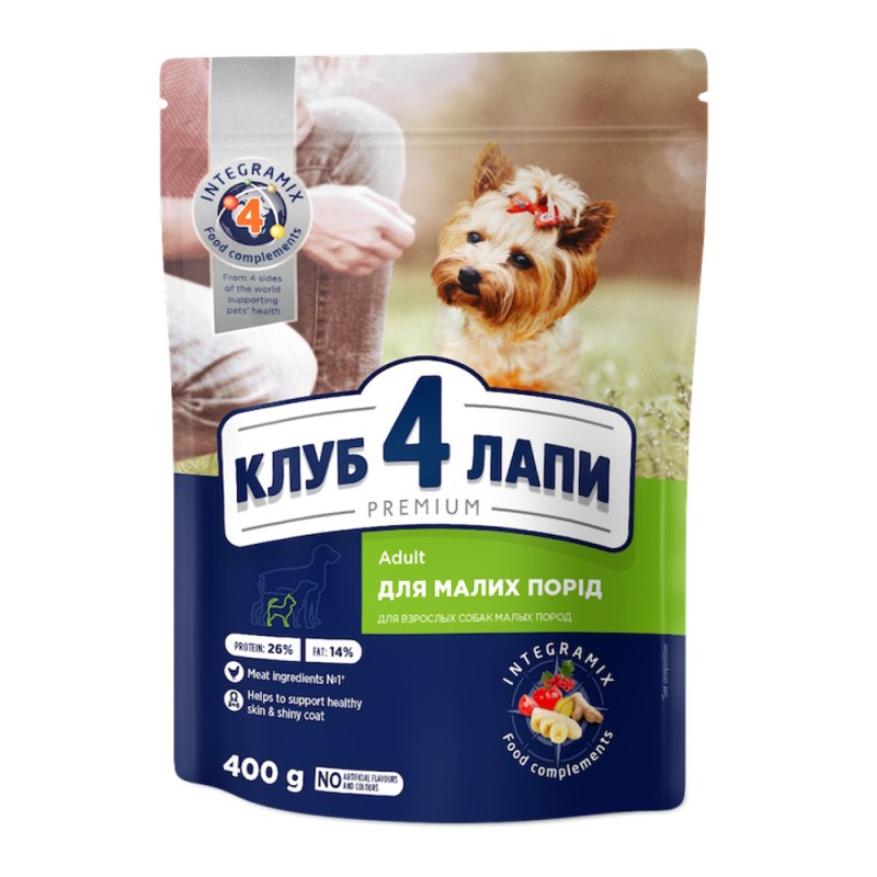 Клуб 4 Лапи Premium Small 2 кг сухий корм для собак із куркою