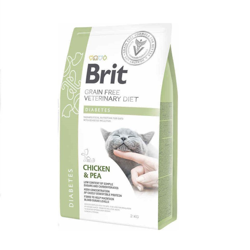 Brit VD Cat Diabetes 400 г сухий корм для кішок з куркою