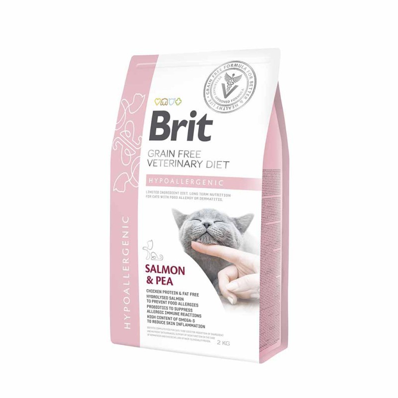 Brit VD Cat Hypoallergenic 2 кг сухий корм для кішок з лососем