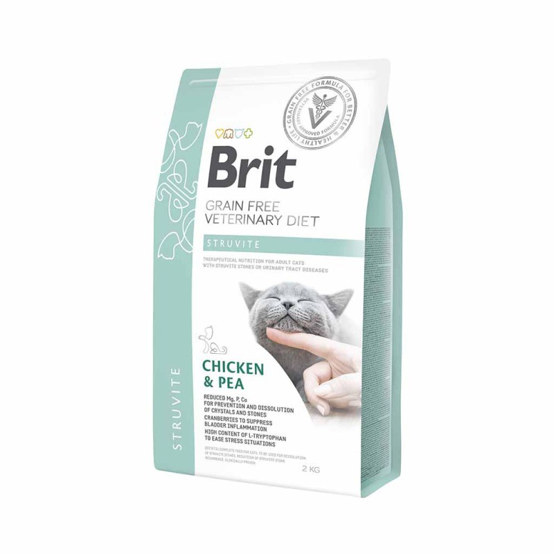 Brit VD Cat Struvite 2 кг сухий корм для котів при сечокам'яній хворобі з куркою