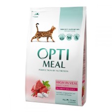 Optimeal Cat High in Veal для кішок з телятиною 10 кг
