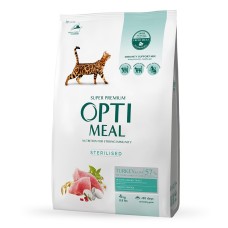 Optimeal Cat Sterilised Turkey для стерилізованих кішок з індичкою 4 кг