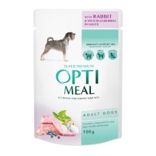 Optimeal Rabbit & Wild Blueberries in Sauce для собак с кроликом 12x100г