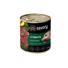 Savory Dog Gourmand 4 Meats для собак 4 м'яса 400 г