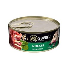 Savory Dog Gourmand 4 Meats для собак 4 м'яса 100 г