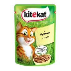 Влажный корм Kitekat для кошек с курицей в соусе 28*85 г