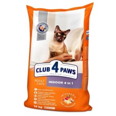 Клуб 4 Лапы Premium Indoor 4 in 1 для кошек 14 кг