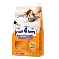 Клуб 4 Лапы Premium Indoor 4 in 1- 2 кг сухой корм для кошек