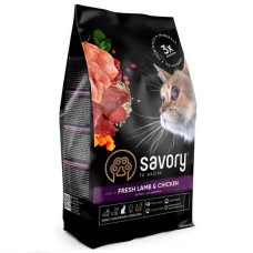 Savory Sterilised Lamb Chicken для стерилізованих кішок з ягнятком 2 кг