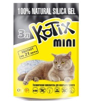 Наполнитель силикагелевый Kotix (Котикс) для кошачьего туалета 3 л