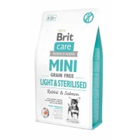Brit Care Mini GF Light Sterilised для стерилизованных собак с лососем и кроликом 7 кг