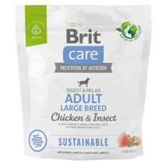 Brit Care Dog Sustainable Adult Large для собак крупных пород с курицей и насекомыми 1 кг