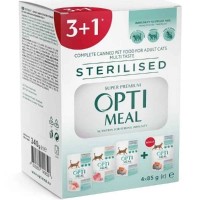 Optimeal Cat Sterilised №6 ассорти для стерилизованных кошек набор (3+1) 340 г