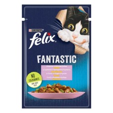 Влажный корм для кошек Felix Fantastic с форелью и зелеными бобами 26*85 г
