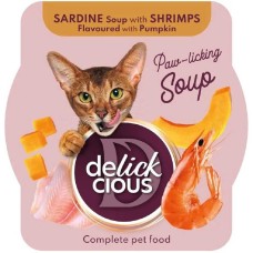 Delickcious (Делішес) Soup Sardine Shrimps для котів суп з сардиною та креветками 80 г