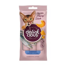 Ласощі Delickcious (Делішес) Creamy Snacks Sardine Pampkin для котів з сардиною та гарбузом 4шт.*15г