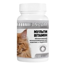 Вітаміни Unicum Premium для котів мультивітамін, 100 таблеток, 50 г (UN-013)