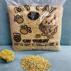 Наполнитель для кошачьего туалета My Cat кукурузно-соевый наполнитель, дыня 3 кг