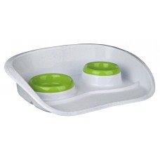 Миски Trixie Dinner-Set для собак на поддоне, пластик, 2 шт (24721)