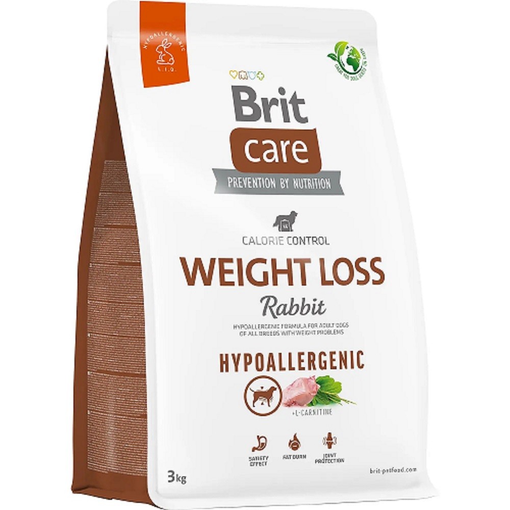 Brit Care Hypoallergenic Weight Loss Rabbit для собак із кроликом 3 кг