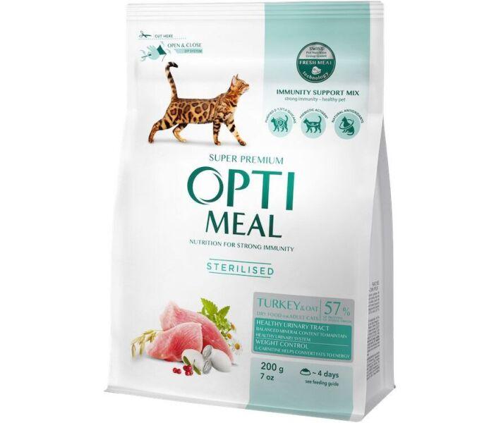Optimeal Sterilised Turkey 200 г сухий корм для стерилізованих кішок з індичкою