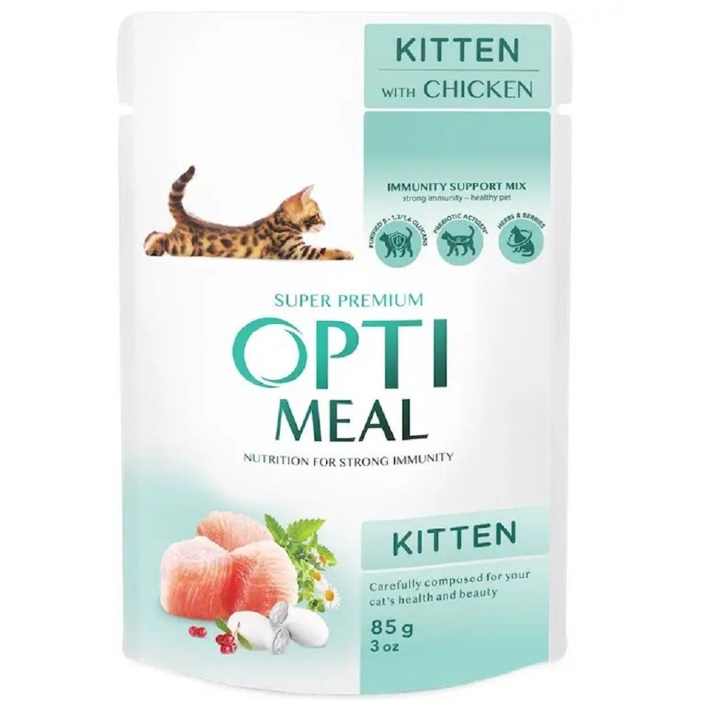 Optimeal Kitten Chicken з куркою для кошенят 12х85 г