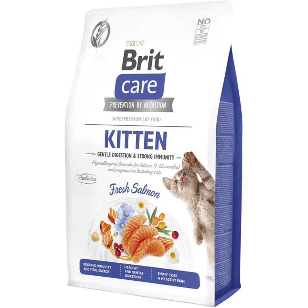 Brit Care Kitten Gentle Digestion Strong Immunity для котят с лососем 2 кг