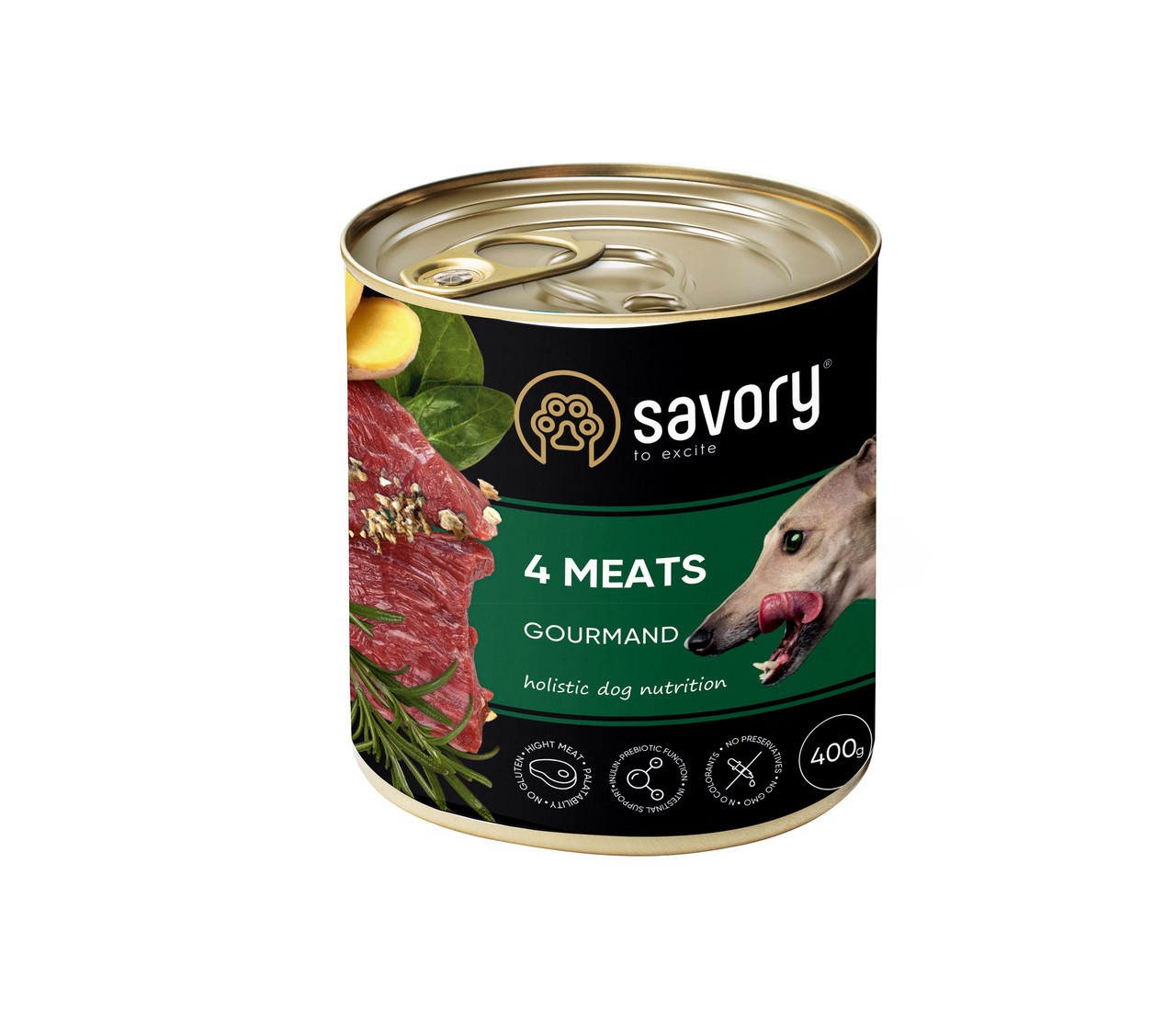 Savory Dog Gourmand 4 Meats для собак 4 м'яса 400 г