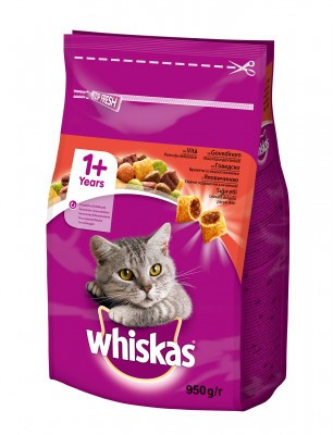 Whiskas для кошек с говядиной 800 г