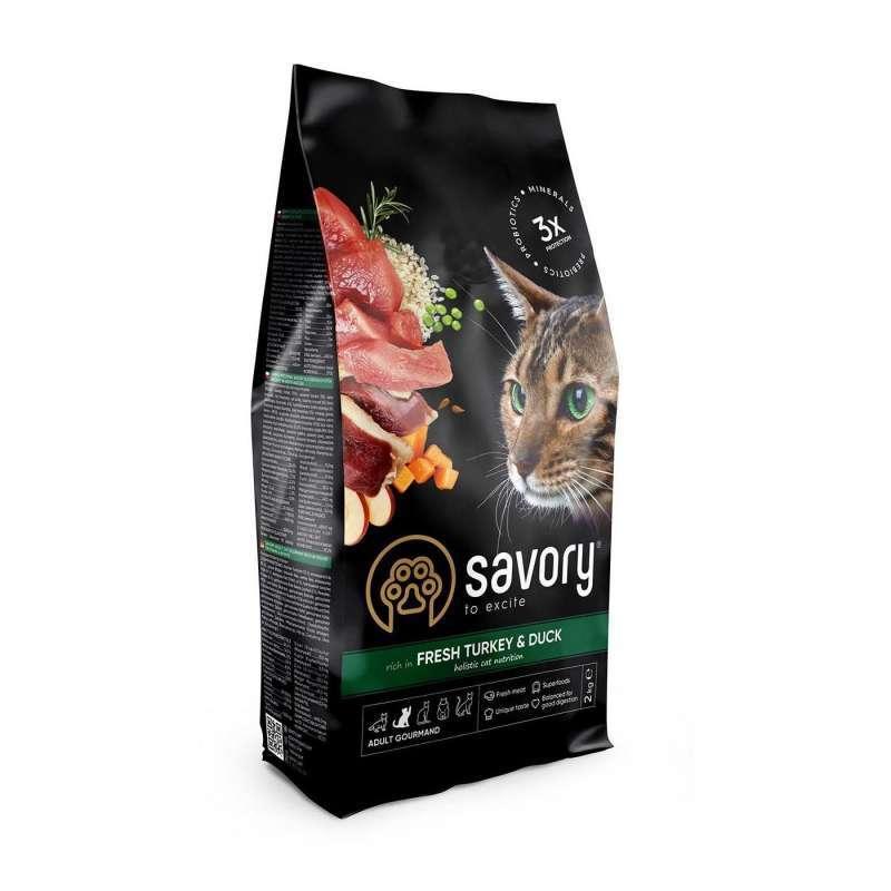 Savory Fresh Turkey Duck для кішок з індичкою та качкою 400 г