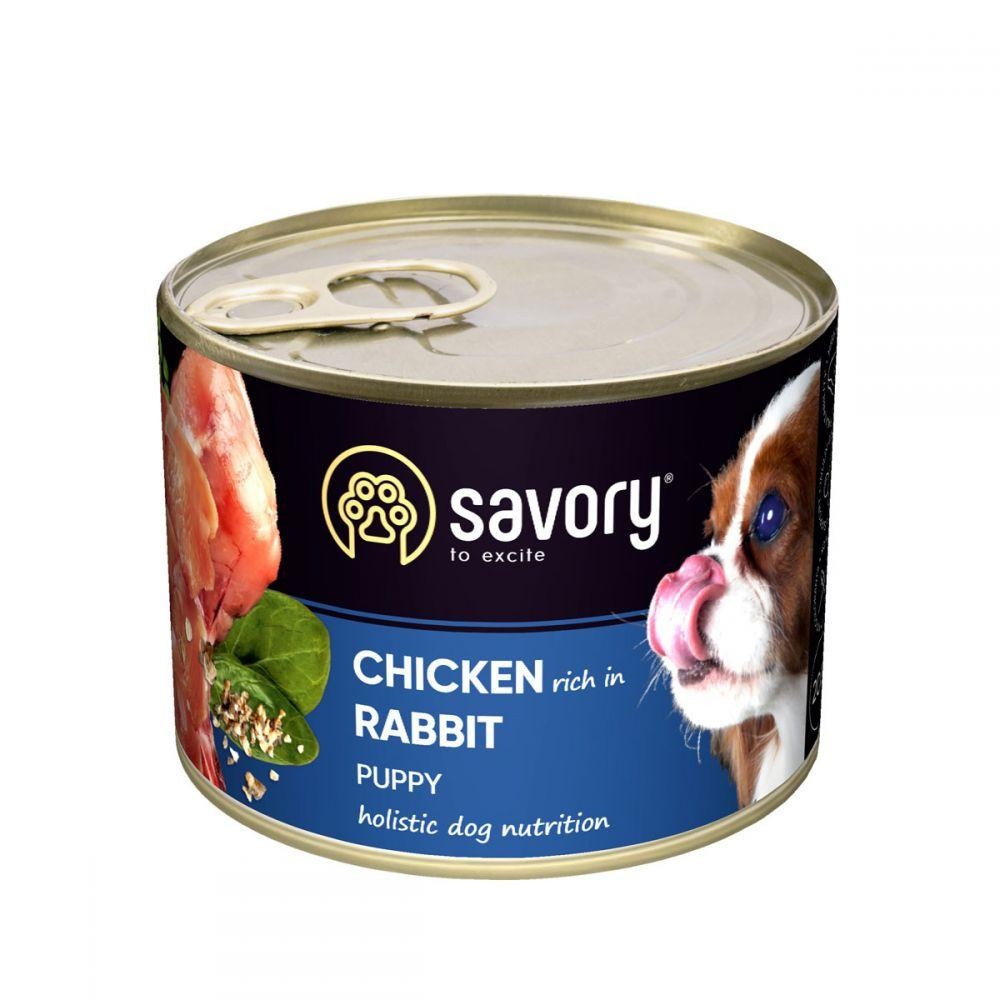 Savory Dog All breeds Puppy Rabbit Chicken для цуценят з куркою та кроликом 200 г