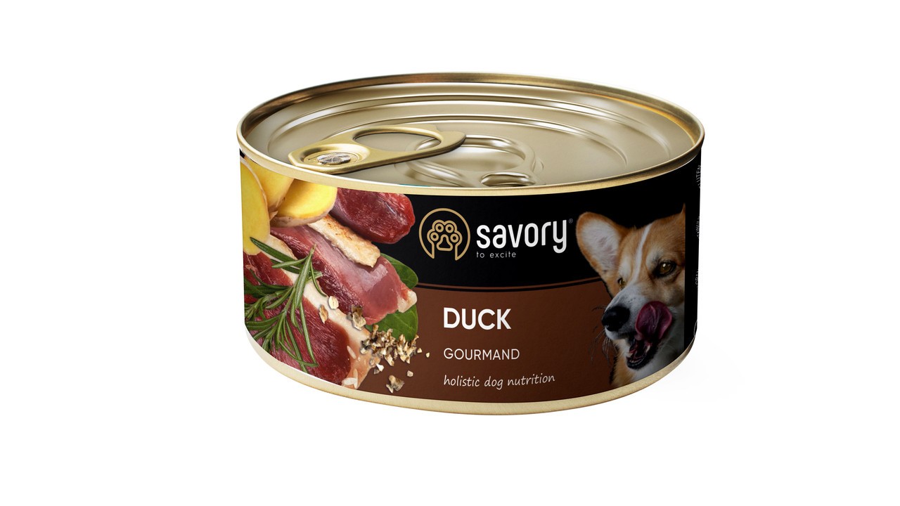Savory Dog Gourmand Duck для собак с уткой 400 г