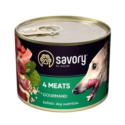 Savory Dog Gourmand 4 Meats для собак 4 м'яса 200 г