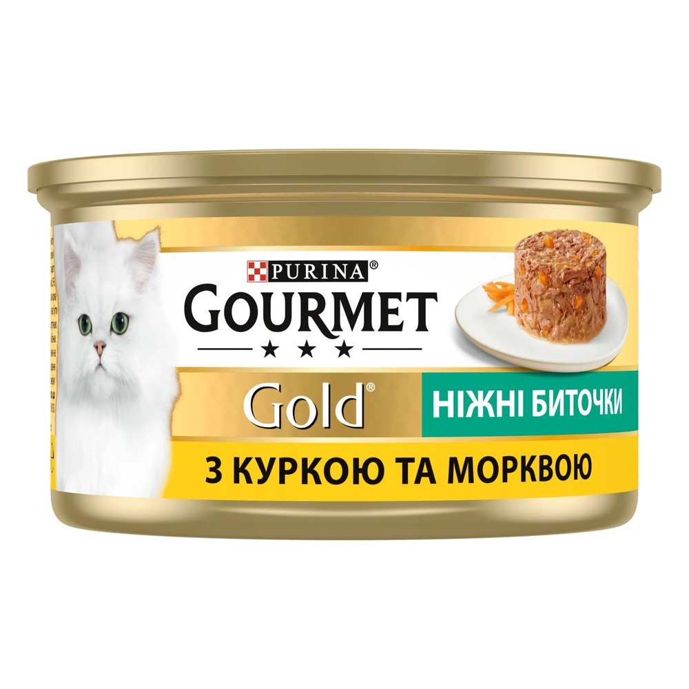 Gourmet Gold Нежные биточки с курицей и морковью 24x85 г