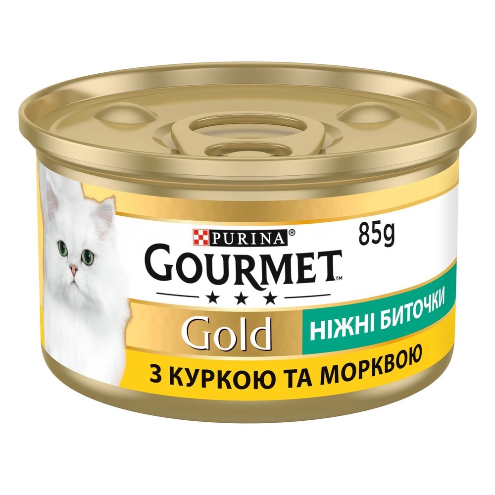 Gourmet Gold Нежные биточки с курицей и морковью 24x85 г