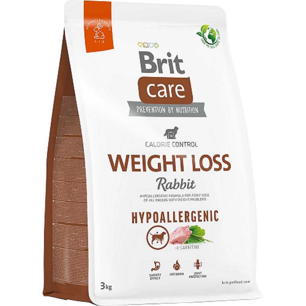 Brit Care Hypoallergenic Weight Loss Rabbit гипоаллергенный для собак с кроликом 3 кг